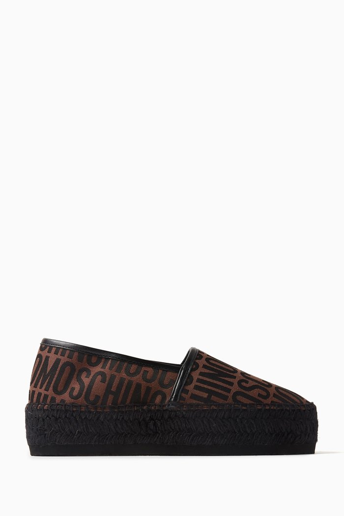 

Logo Espadrilles in Jacquard, Brown
