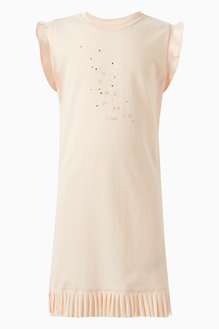 Logo Dress in Organic Cotton-jersey, Pink