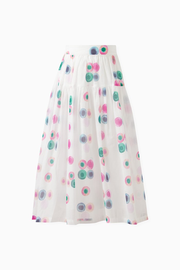 

Abstract-print Skirt in Organic Cotton, Multicolour