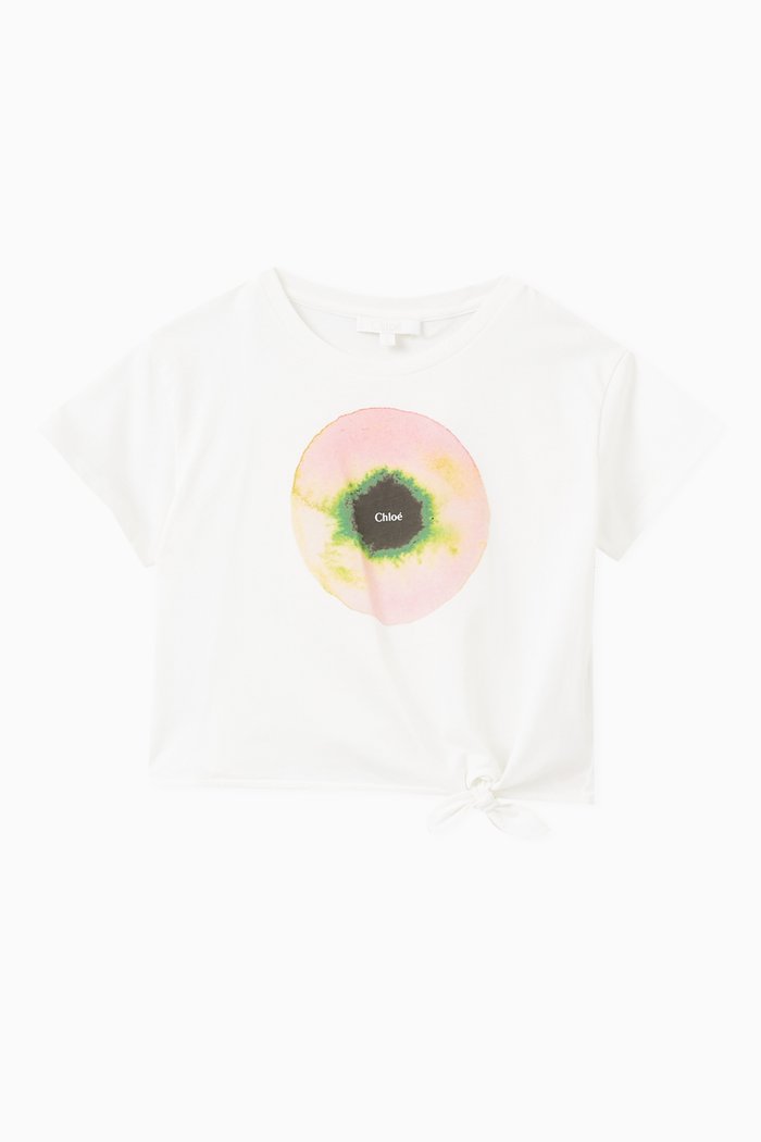 

Graphic Print T-shirt in Cotton, Neutral