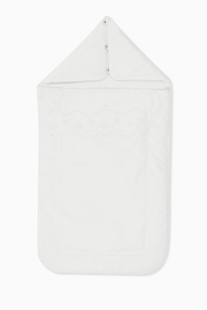 

Logo-embroidered Sleeping Bag in Organic Cotton, Neutral