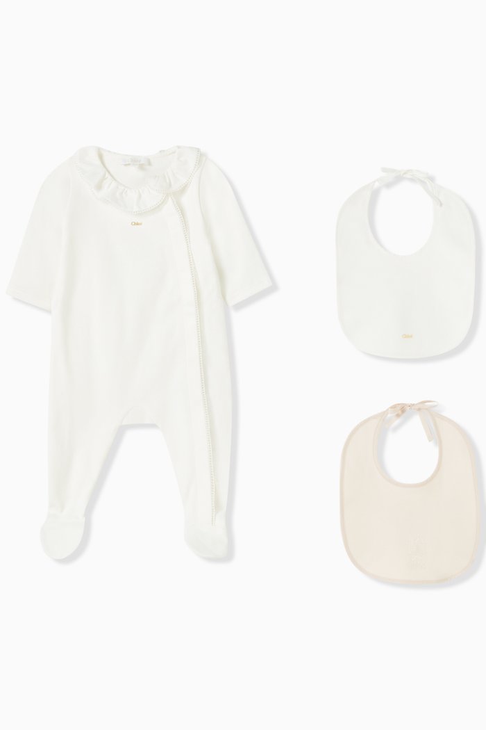 

Logo Sleepsuit Gift Set in Cotton, Neutral