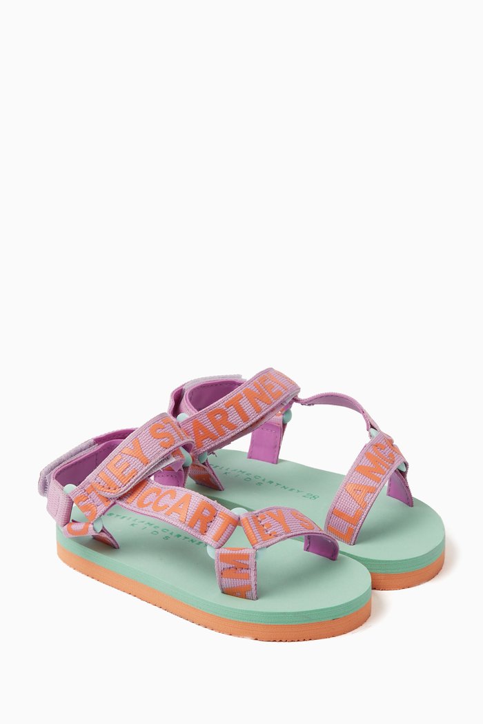 

Logo Sandals in Nylon & Rubber, Purple