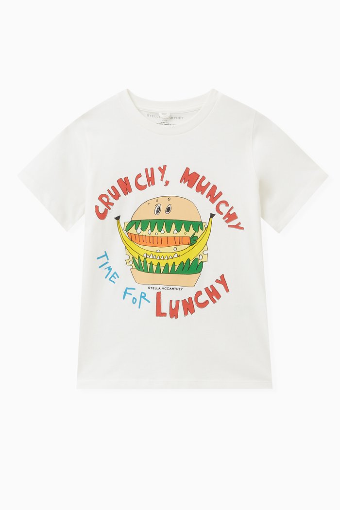 

Burger-print T-shirt, White