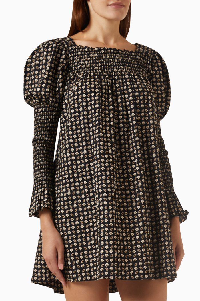 

Sabia Dress in Organic Cotton-poplin, Black