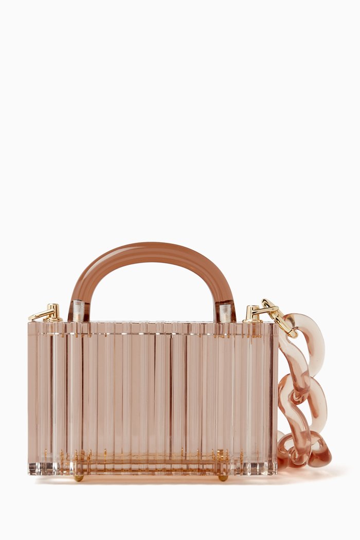 

Mini Philo Top-handle Bag in Acrylic, Brown