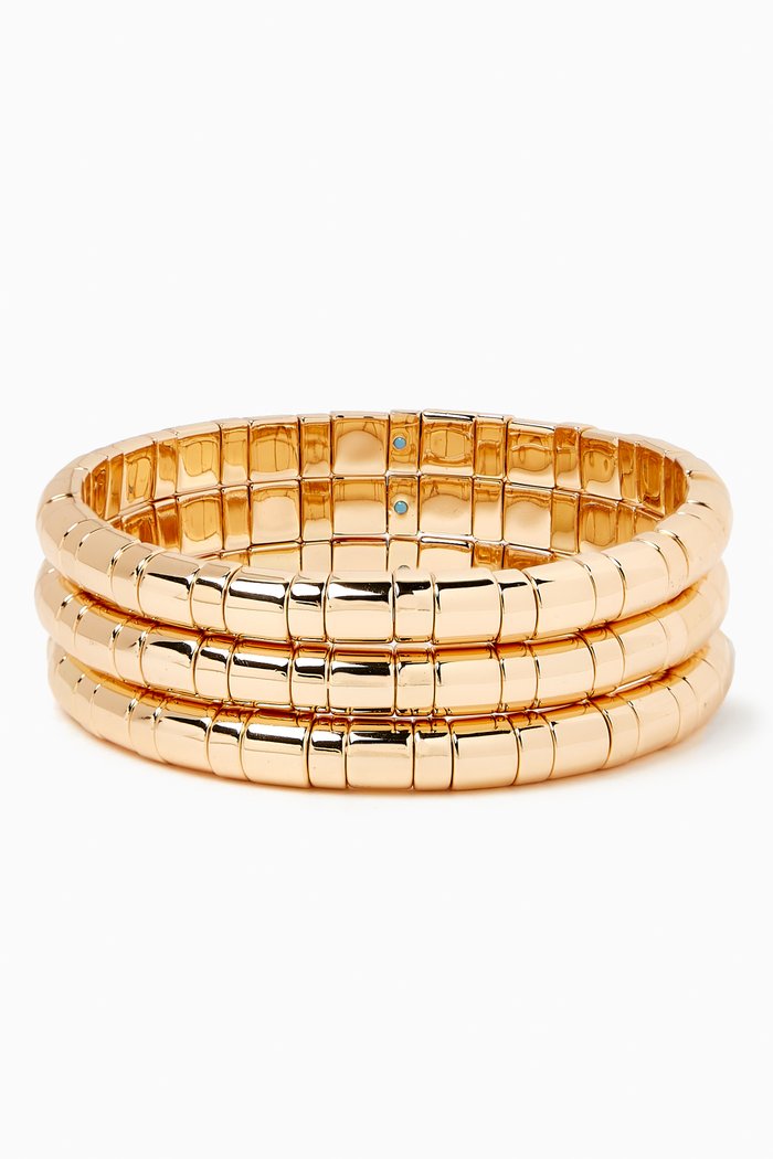 Gold Rush Bracelet in Metal, Set of 3