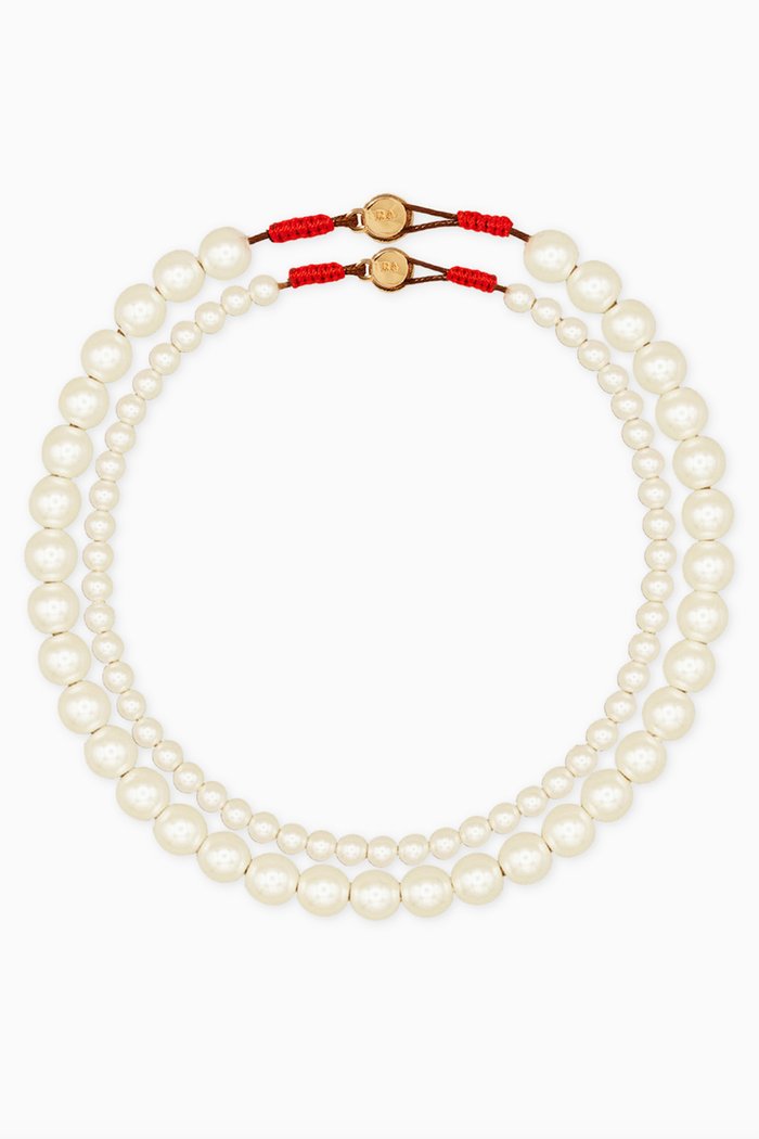 

Princess Anklets in Pearls, Set of 2, White