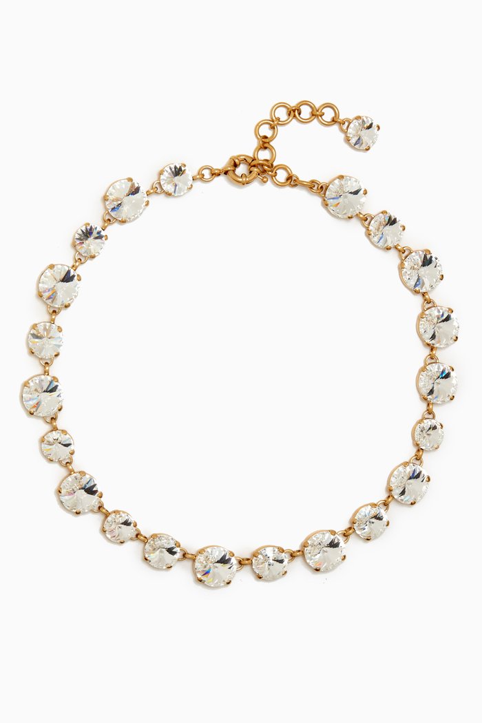 

Ice Ice Baby Necklace in Glass Crystals, Gold
