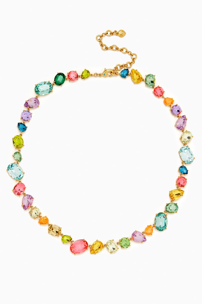 

The Mad Merry Marvelous Necklace in Gold-plated Metal, Multicolour