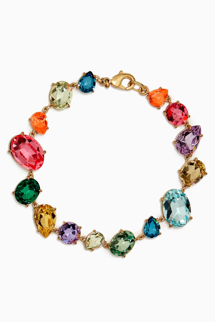 

The Mad Merry Marvelous Jewel Bracelet in Gold-plated Metal, Multicolour