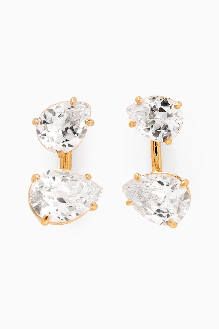 

Diamond Girl Float Earrings in Gold-plated Brass