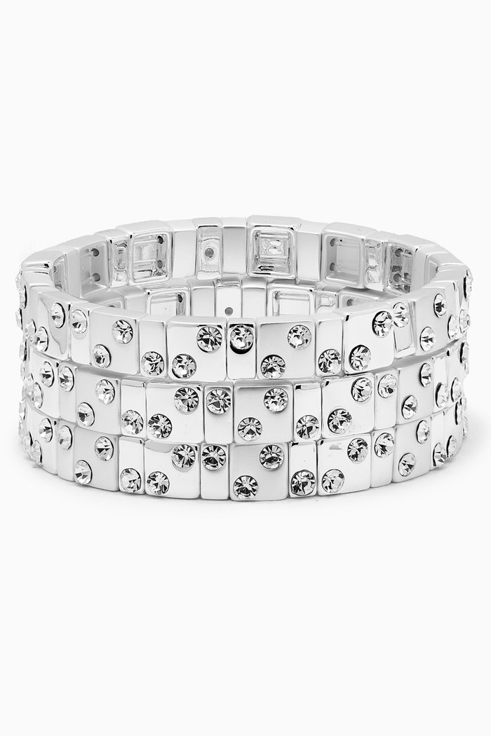 

Twinkle Twinkle Bracelets in Enamel, Set of 3, Silver
