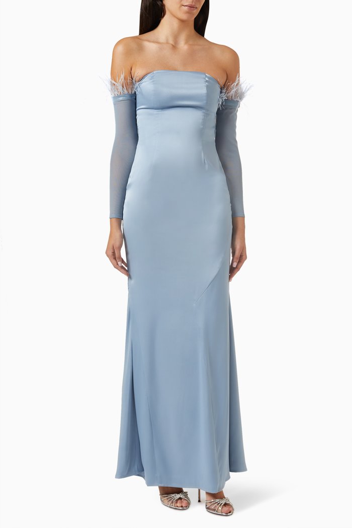 

Myra Strapless Gown, Blue