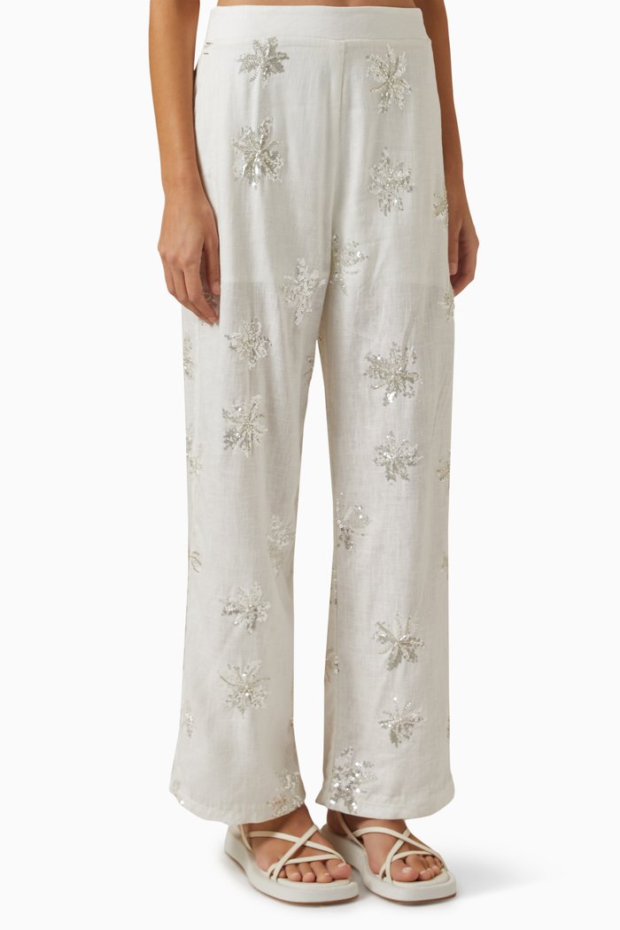 

Celeste Pants in Linen, White