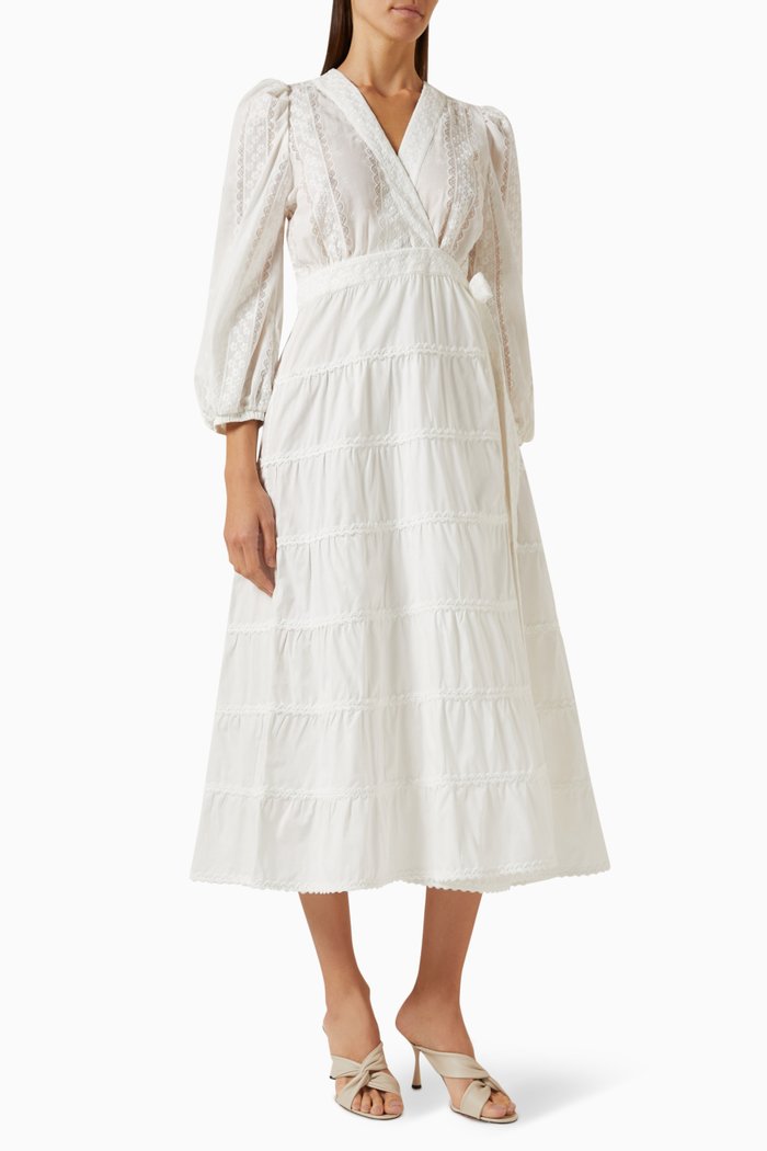 

Aurora Maxi Dress in Cotton, White