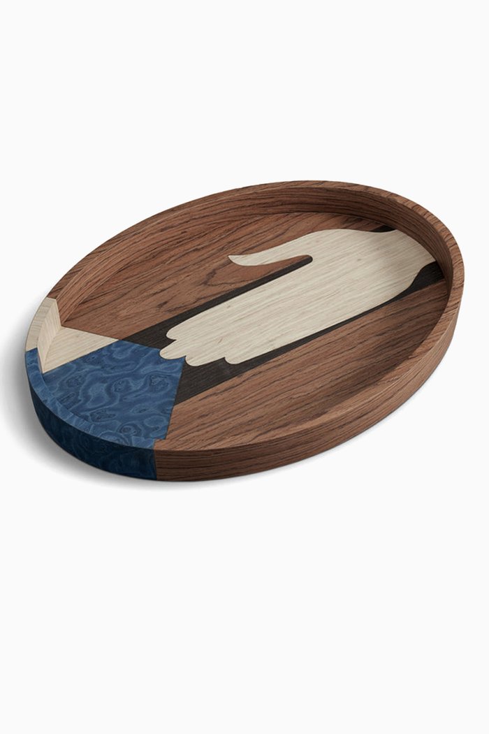 

Edgar Oval Tray in Wood, Multicolour