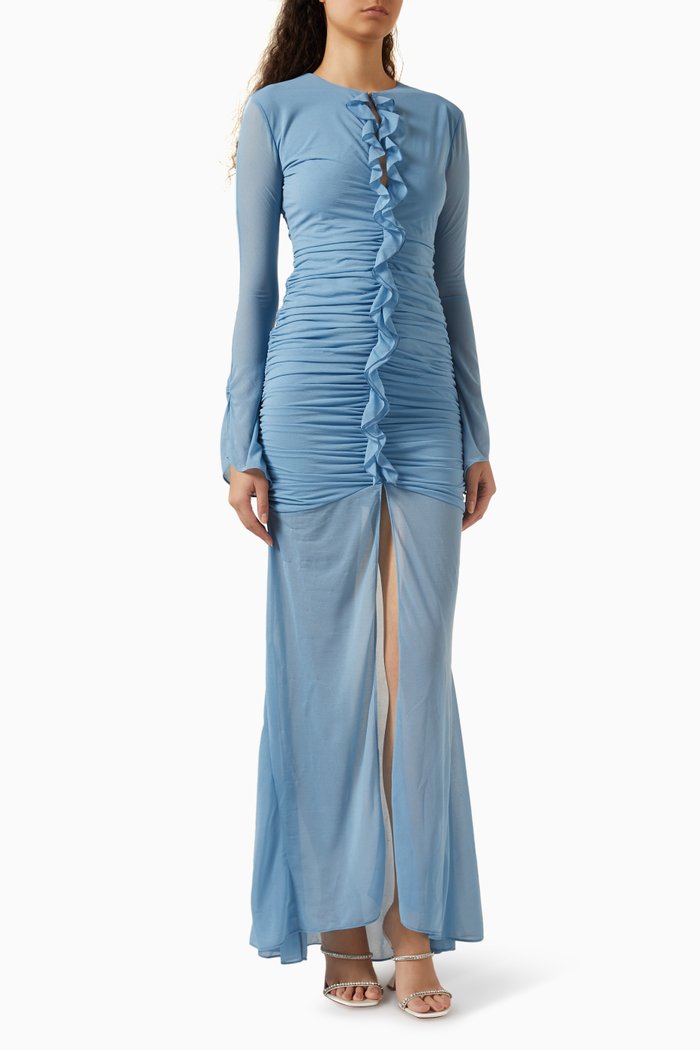 

Ceylon Maxi Dress in Jersey, Blue