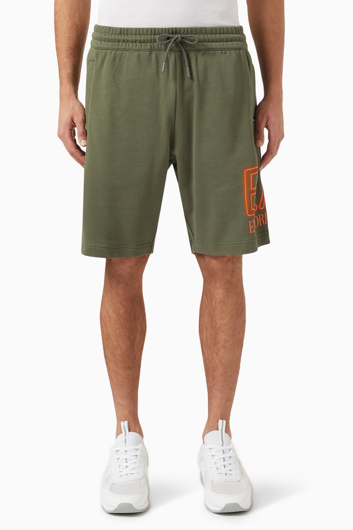 

EA7 Train Logo Series Shorts in Cotton, Green