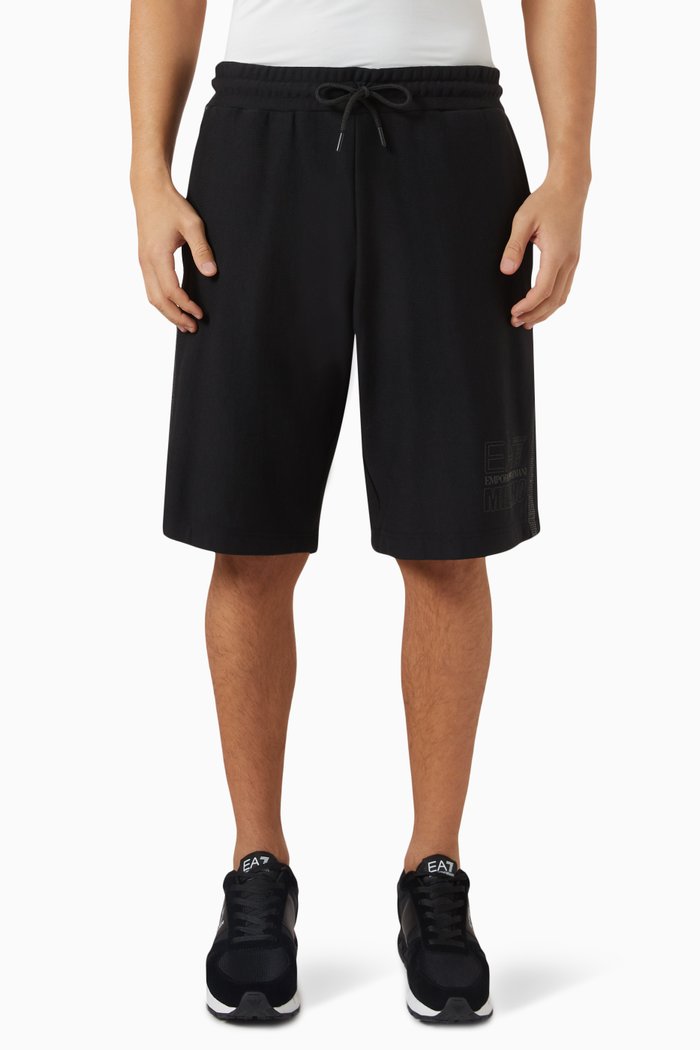 

Logo Shorts in Cotton-terry, Black