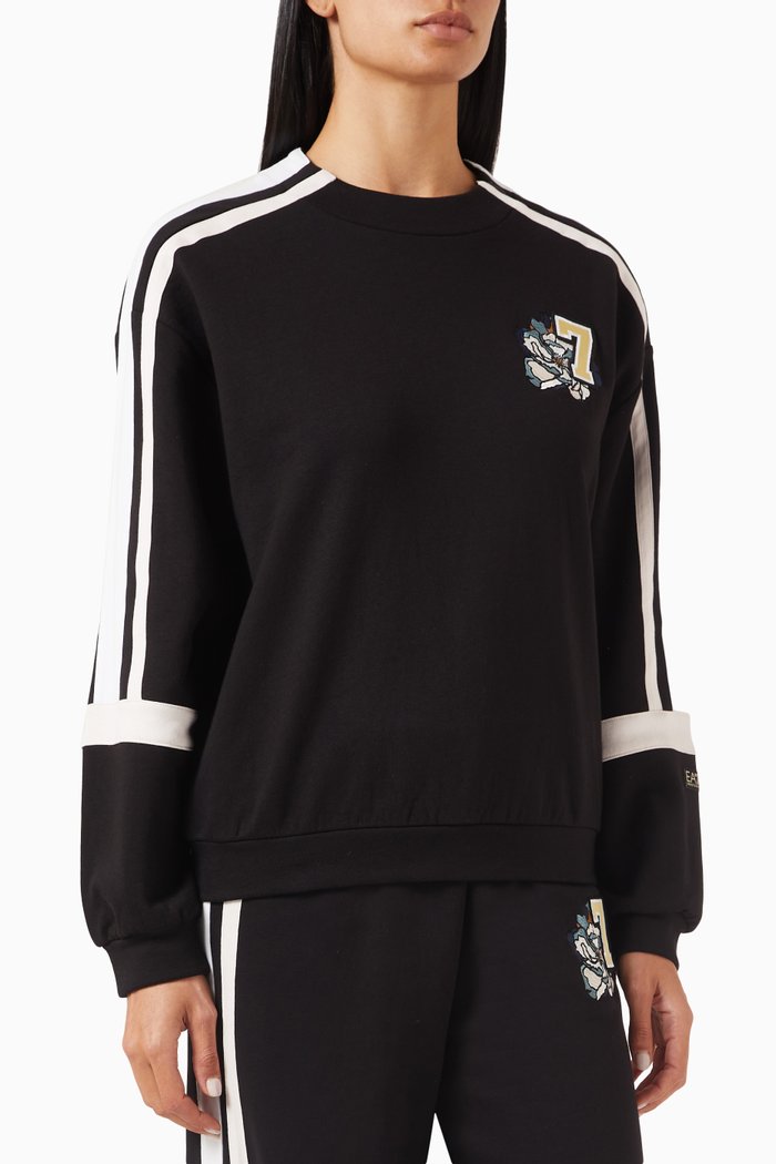 

EA7 20th Anniversary Sweatshirt in Jersey, Black