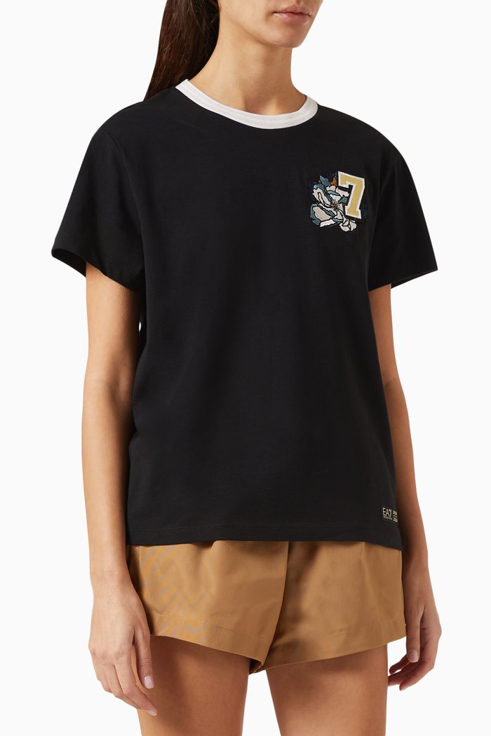 

20th Anniversary Logo T-shirt Cotton-jersey, Black