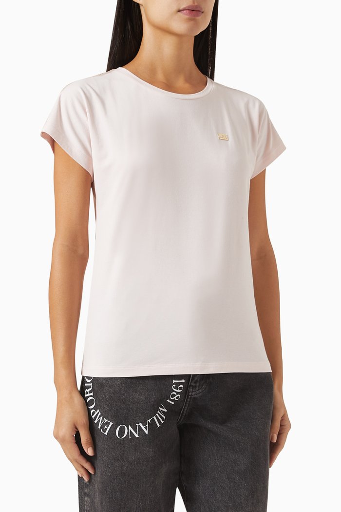 

Logo T-shirt in Cotton-jersey, Pink