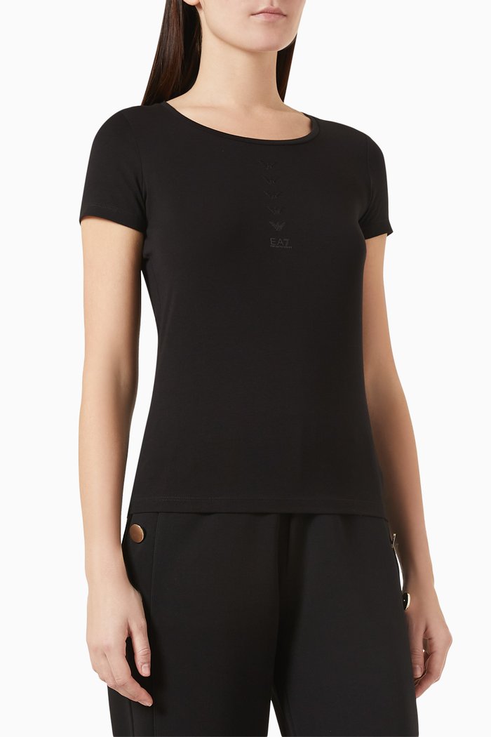 

Multilogo T-shirt in Jersey, Black