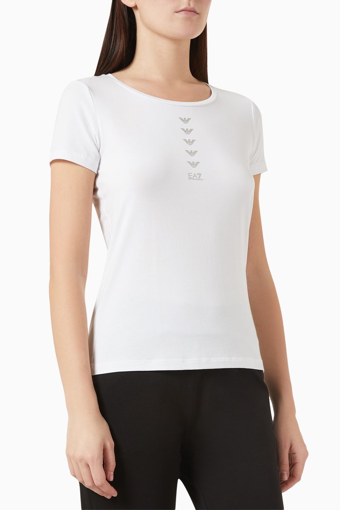 

Multilogo T-shirt in Jersey, White