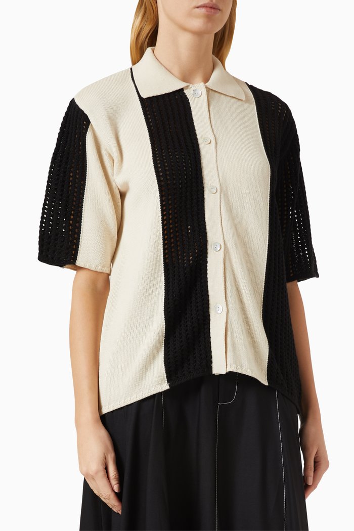 

Polo Shirt in Cotton-knit, Black