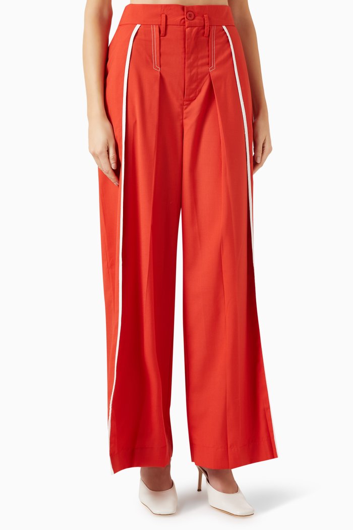 Loose-fit Pants in Terry-rayon, Red