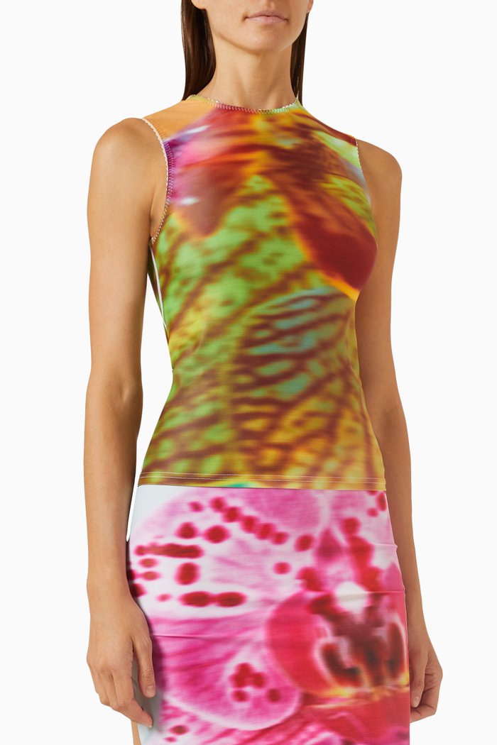 

Orchid Tank Dress in Stretch-jersey, Multicolour