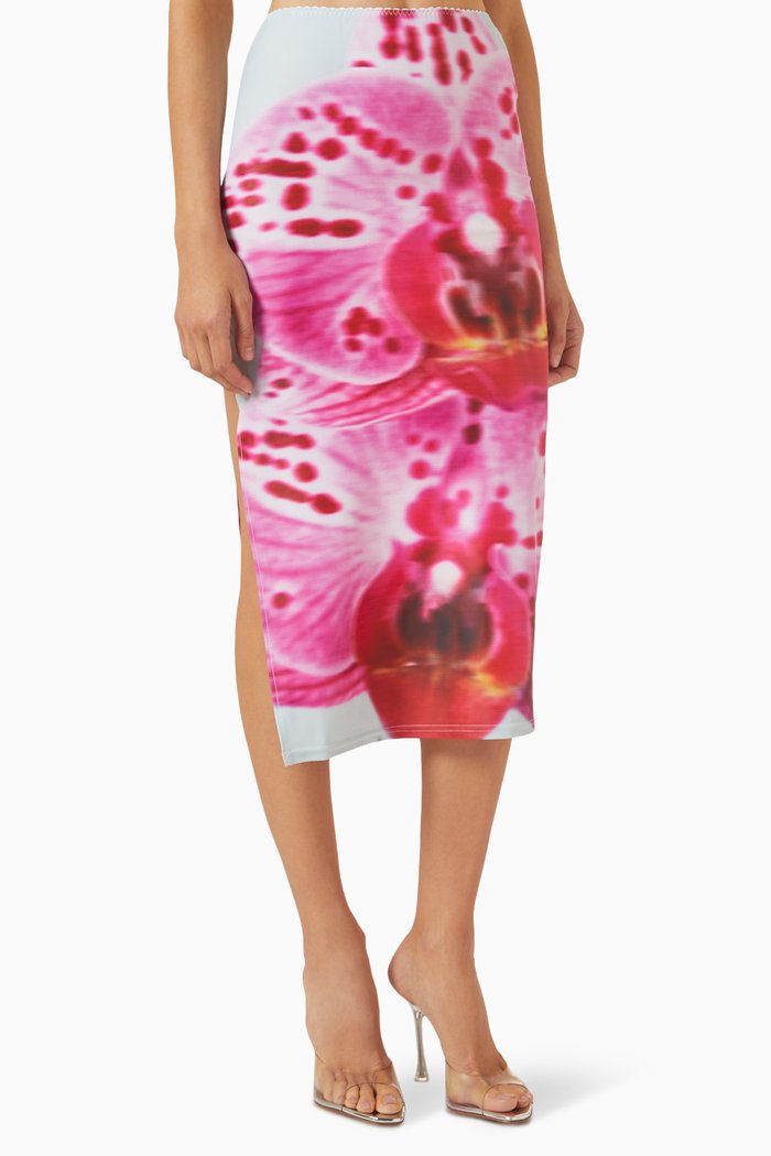 

Orchid Midi Skirt in Stretch-jersey, Multicolour