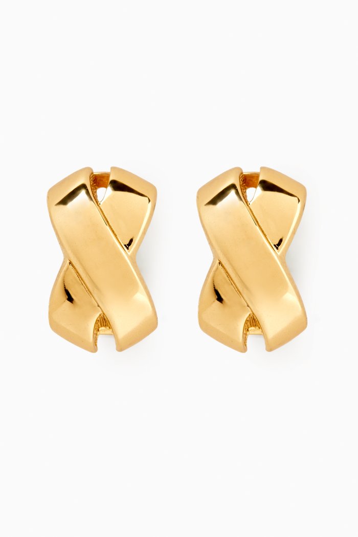 

1980s Vintage Christian Dior Clip-on Earrings, Gold