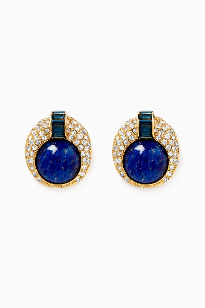 

1980s Vintage Christian Dior Stud Earrings, Gold