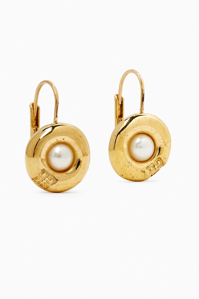 

1980s Vintage Givenchy Earrings, Gold