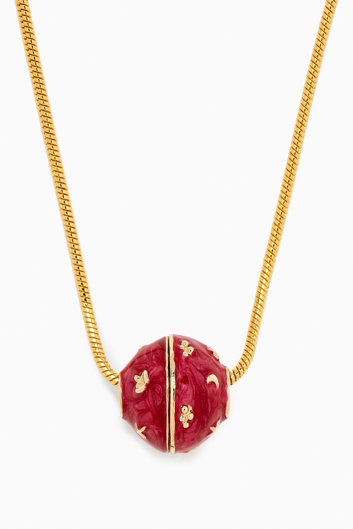 

Rediscovered Vintage Sphere Pendant Necklace, Pink