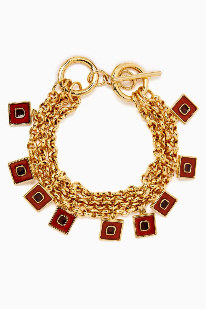 

Rediscovered 1990s Vintage Charm Bracelet, Gold