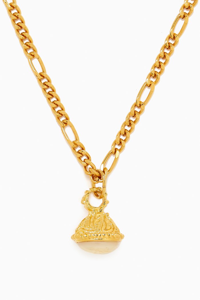 

Rediscovered 1990s Vintage Faux Pearl Necklace, Gold