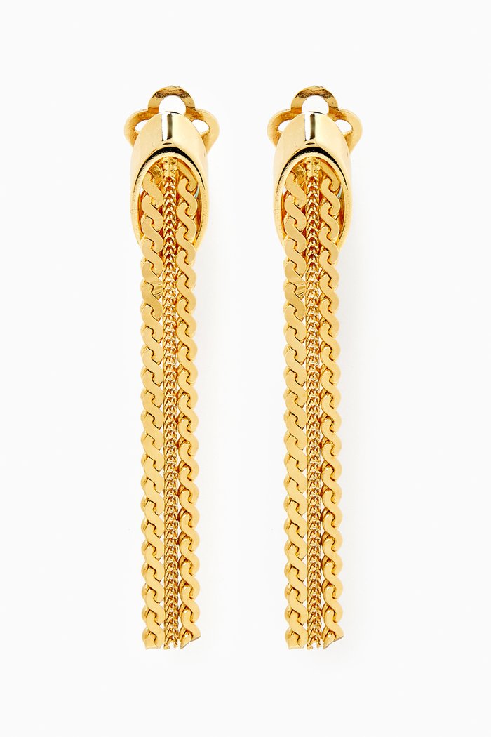 

Rediscovered 1980s Vintage Tassel Clip-on Earrings, Gold