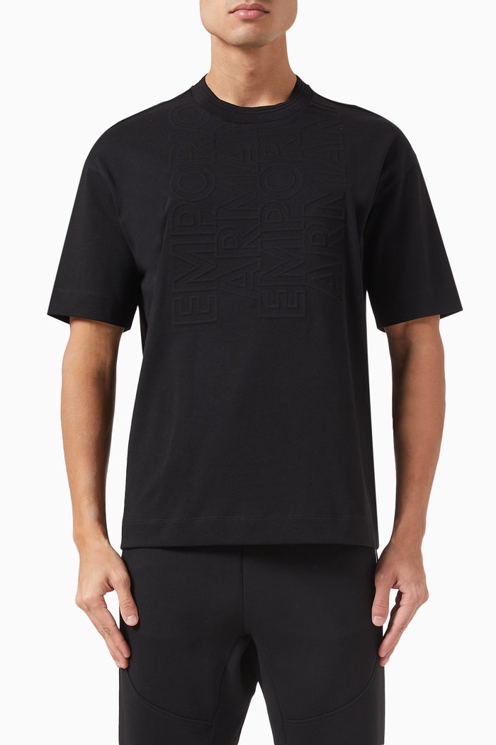 

EA Logo T-shirt in Cotton-jersey, Black
