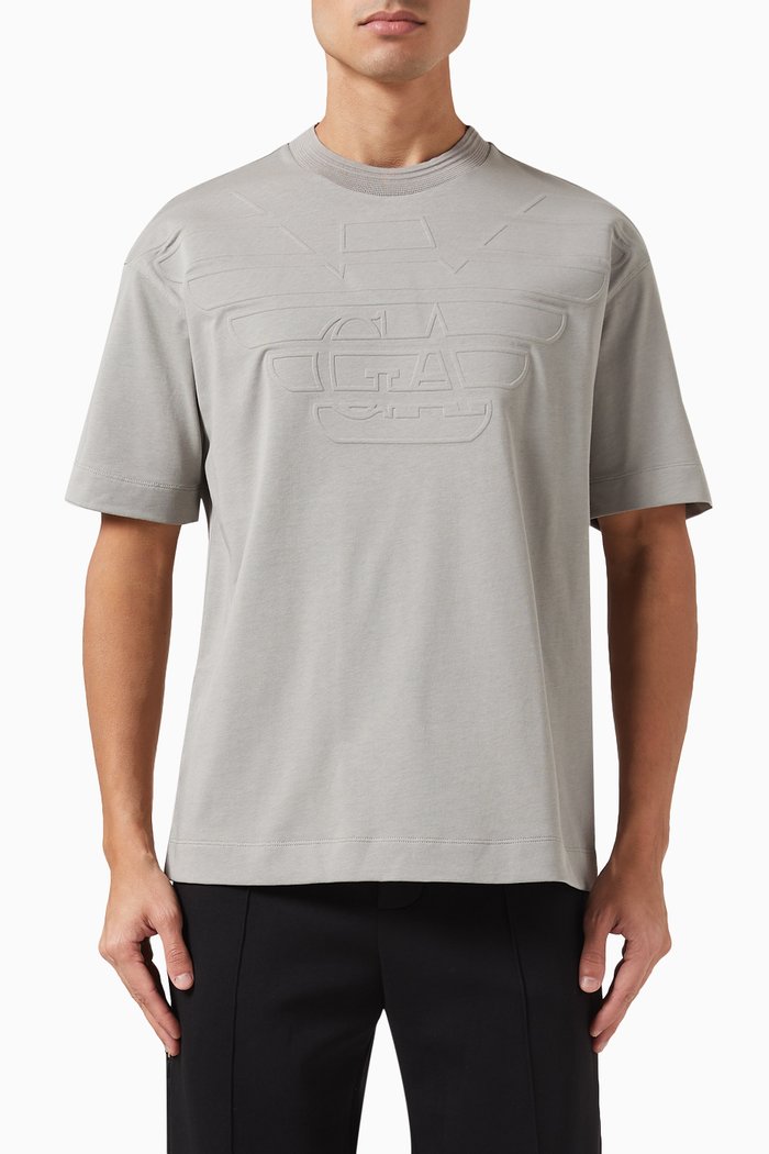 EA Logo T-shirt in Cotton-jersey, Grey