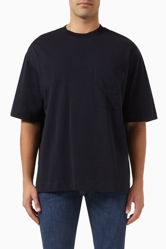 

Logo T-shirt in Cotton-jersey, Blue