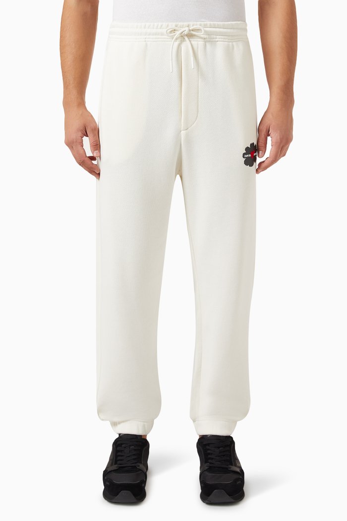 

Mon Amour Flower Heart Logo Sweatpants in Cotton, Neutral