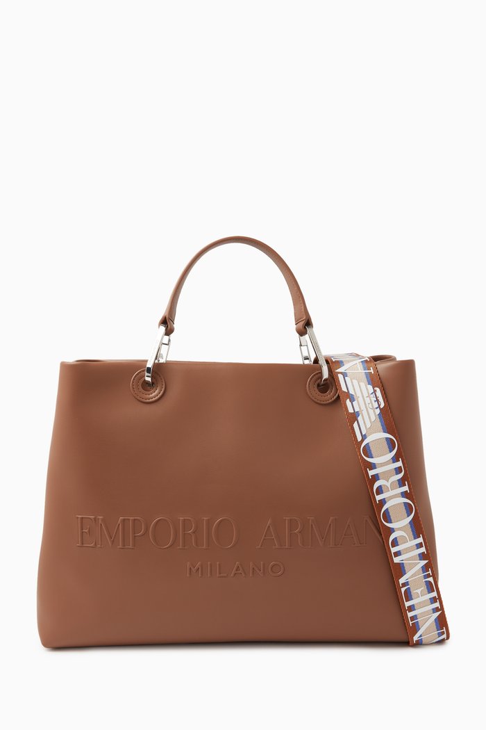 

My EA Shopping Tote Bag in Nappa, Brown