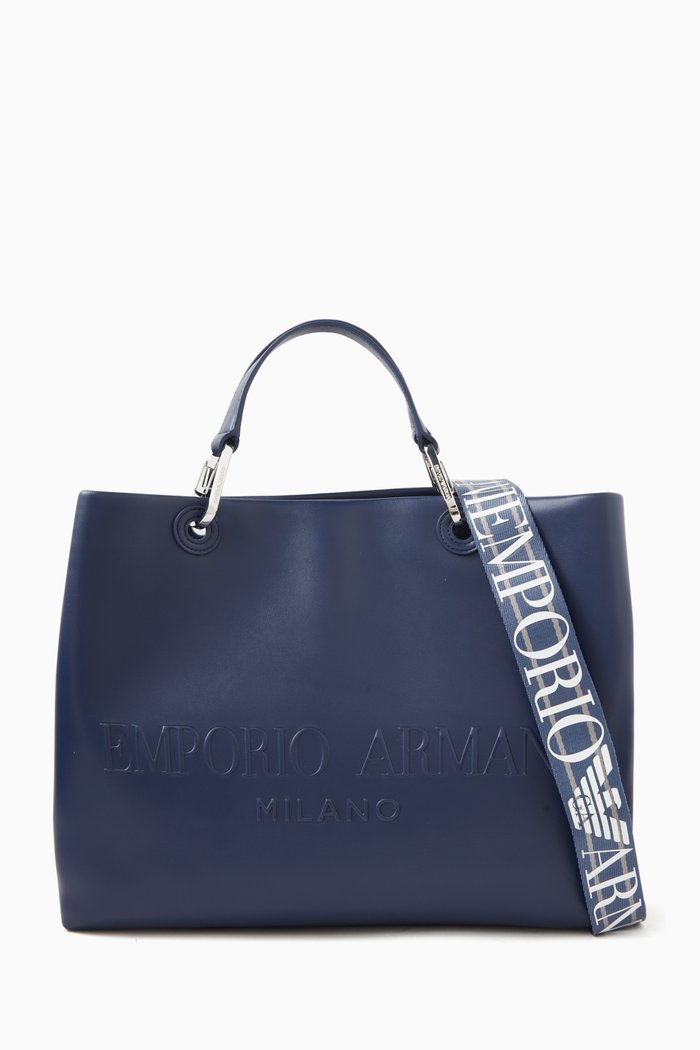 

My EA Shopping Tote Bag in Nappa, Blue