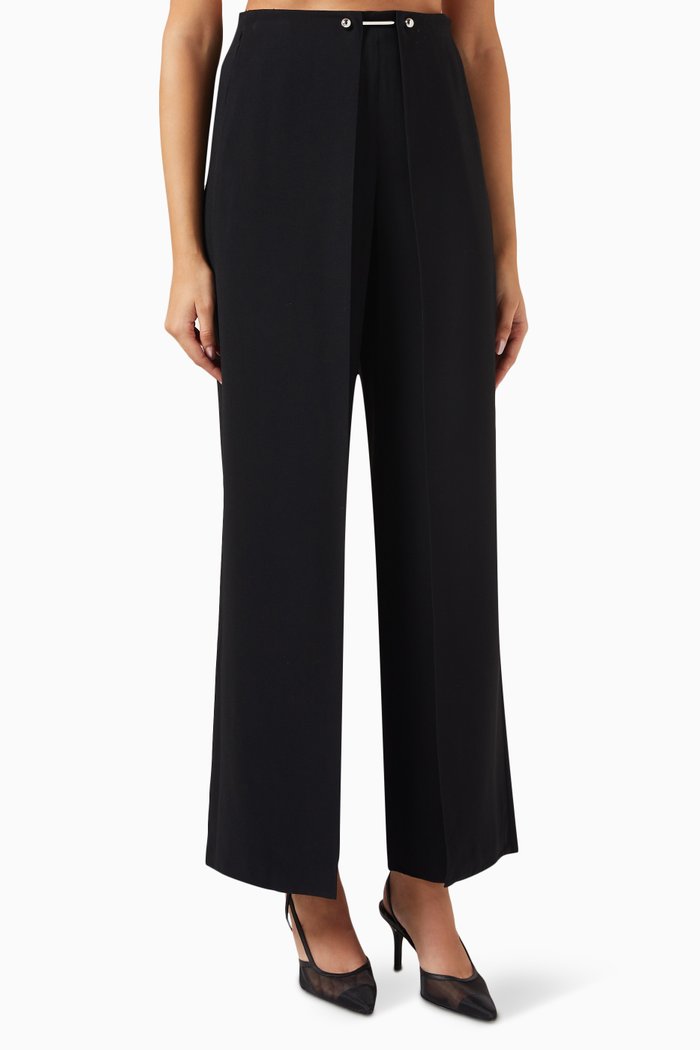 

Piercing Wide-leg Pants, Black