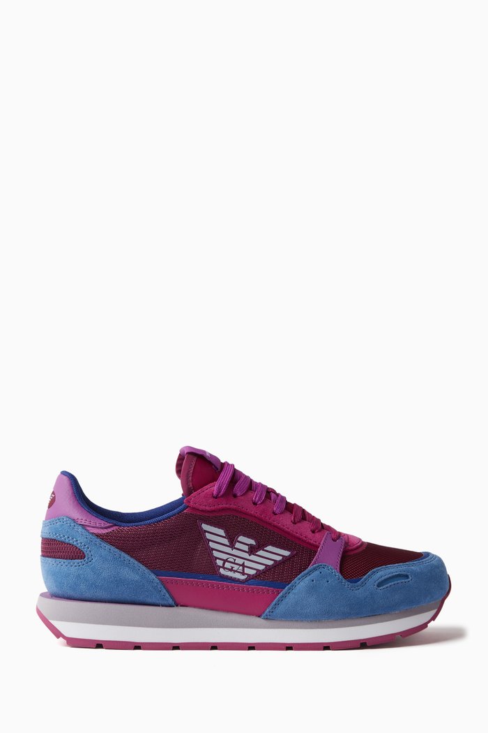 Ally Sneakers in Mixed Suede, Pink