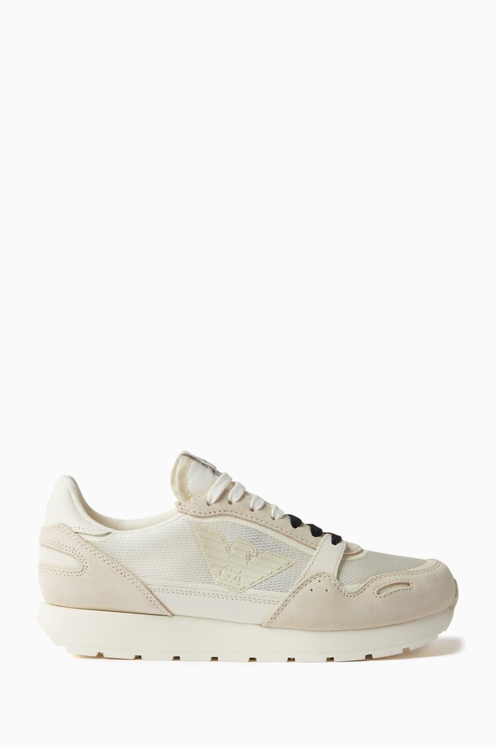 

Ally Sneakers in Mixed Suede, White
