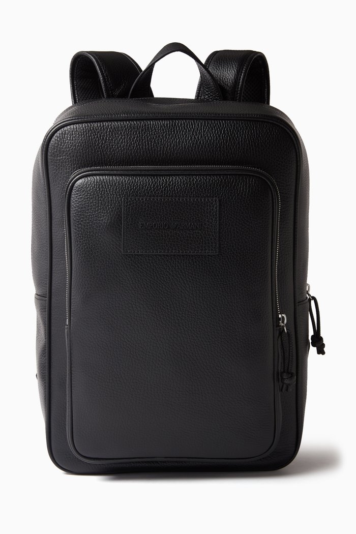

EA Business Backpack in Tumbled Leather, Black